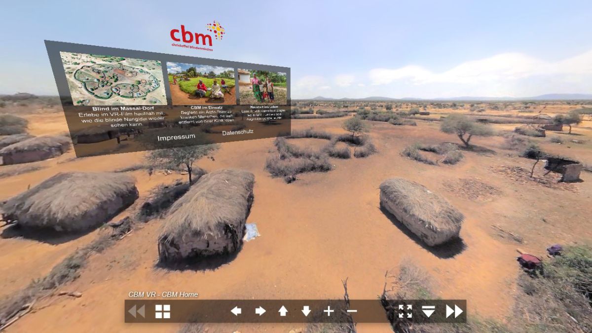 Luftaufnahme eines Massai-Dorfs