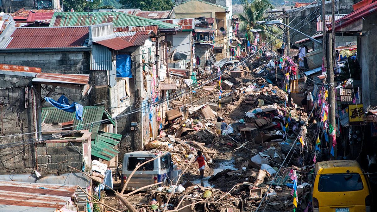 Ein Taifun hinterlässt Zerstörungen auf den Philippinen.