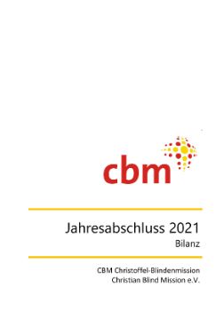 Titelseite mit Aufschrift: Jahresabschluss 2021