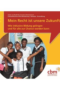 Cover der Fachpublikation &quot;Mein Recht ist unsere Zukunft&quot; mit Foto von Schulmädchen