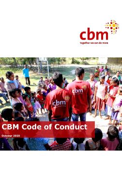 Titelseite des "Code of Conduct" von CBM International