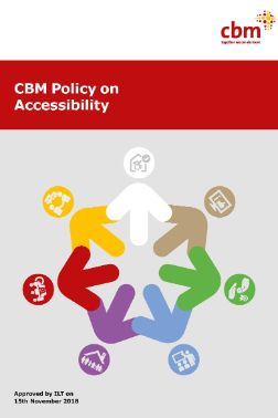 Titelseite der "CBM Policy on Accessibility" von CBM International