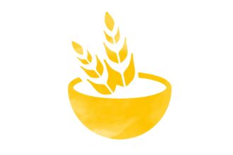 Schale mit zwei Weizenähren