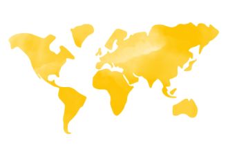 Weltkarte mit Umrissen der Kontinente