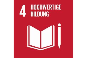Symbol des UN-Entwicklungsziel &quot;Hochwertige Bildung&quot;: Ein Buch und ein Stift.