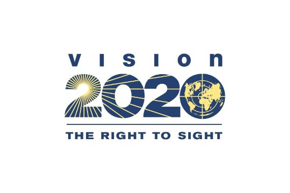 Logo der Initiative VISION 2020 mit Schriftzug The Right to Sight